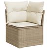 vidaXL Set Divano da Giardino 5 pz con Cuscini Beige Polyrattan Acacia