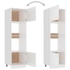 vidaXL Mobile Microonde &ldquo;Lyon&rdquo; Bianco Lucido 60x57x207 cm
