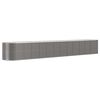 vidaXL Letto Giardino Acciaio Verniciato a Polvere 512x80x68 cm Grigio