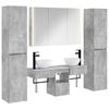 vidaXL Set di mobili per il bagno 6 pcs Grigio Cemento