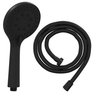 vidaXL Set di doccia con soffione Nero 150 cm Acciaio Inox