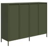 vidaXL Credenza Verde Oliva 135x39x103,5 cm Acciaio Laminato a Freddo