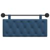 vidaXL Testata appesa Montaggio a parete Blu 110 x 55 x 7 cm Tessuto