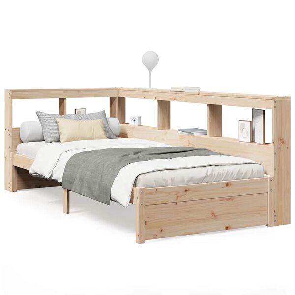 vidaXL Letto Libreria senza Materasso 100x200 cm in Legno di Pino