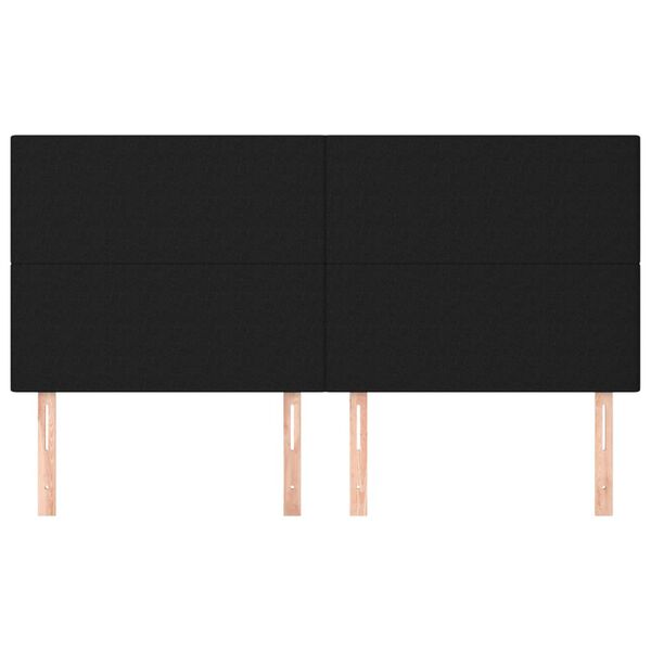 vidaXL Testiera Nera 180x5x118/128 cm Tessuto