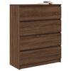 vidaXL Credenza Rovere Marrone 80x35x99 cm in Legno Multistrato