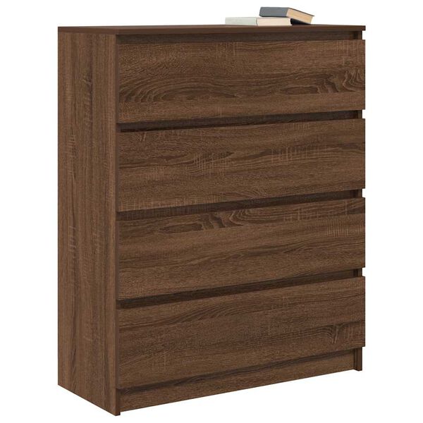 vidaXL Credenza Rovere Marrone 80x35x99 cm in Legno Multistrato
