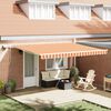 vidaXL Tenda Retrattile con giallo e arancione 450 &times;300 cm Tessuto