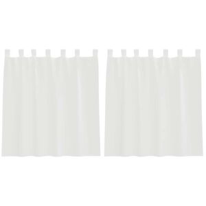 vidaXL Tende in Voile con Passanti 2 pz Bianco 140x140 cm