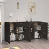 vidaXL Credenza Nera 160x36x75 cm in Legno Multistrato