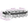 vidaXL Set da Pranzo da Giardino 13pz con Cuscini Grigio in Polyrattan