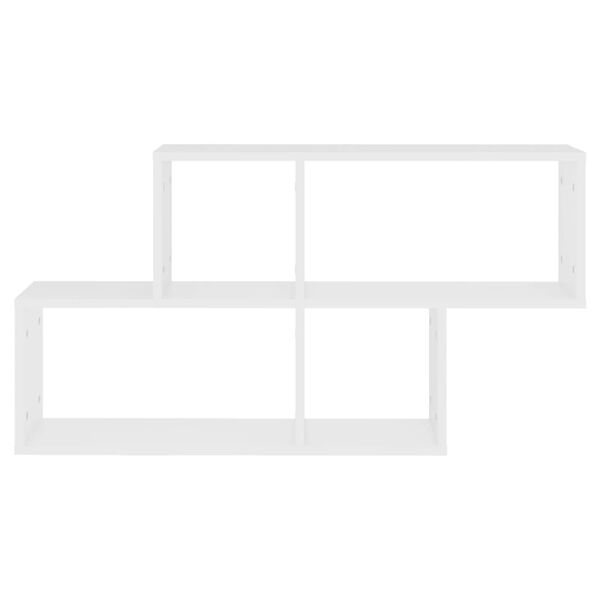 vidaXL Scaffale a Parete Bianco 100x18x53 cm in in Multistrato