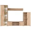 vidaXL Parete Attrezzata Porta TV con Luci LED Rovere Sonoma