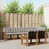 vidaXL Set di divani da esterno 8 pcs Grigio Naturale e Chiaro