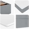 vidaXL Pouf Letto con Materasso e LED Grigio Chiaro 140x190 cm