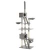 vidaXL Albero per Gatti con Tiragraffi in Sisal 230-260 cm Grigio