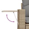 vidaXL Set Divani da Giardino 12 pz con Cuscini Beige in Polyrattan