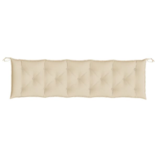 vidaXL Cuscino per Panca Beige 180x50x7 cm in Tessuto Oxford