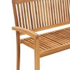 vidaXL Panchina da Giardino Impilabile e Cuscino 128,5cm Teak Massello