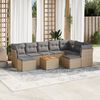 vidaXL Set Divano da Giardino 10 pz con Cuscini Beige Misto Polyrattan