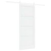 vidaXL Porta scorrevole 83 x 202 cm Legno Massello di Pino Bianco