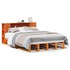 vidaXL Letto Libreria senza Materasso Marrone Cera 140x200 cm Legno