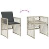 vidaXL Set Pranzo da Giardino 5pz con Cuscini Grigio Chiaro Polyrattan