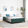 vidaXL Letto a molle con materasso Verde Scuro 140 x 190 cm Tessuto