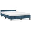 vidaXL Giroletto senza Materasso Blu Scuro 120x200 cm in Velluto