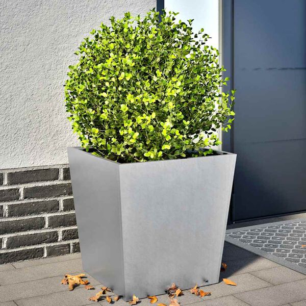 vidaXL Fioriere da Giardino 2 pz 50x50x50 cm in Acciaio Zincato