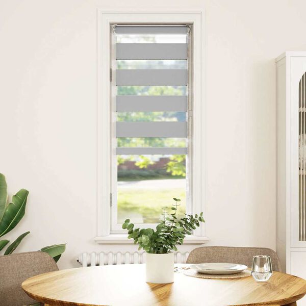 vidaXL Tenda a Rullo Zebra Larghezza Tessuto 35,9 cm Poliestere