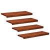 vidaXL Tappeti per scale 4 pz 80 x 30 x 2 cm Marrone