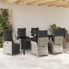 vidaXL Set da Pranzo per Giardino 7 pcs Grigio chiaro polyrattan