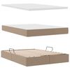 vidaXL Letto con contenitore e materasso Cappuccino 140 x 190 cm