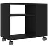 vidaXL Tavolino da Salotto Nero 70x35x60,5 cm in Legno Multistrato