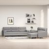 vidaXL Set di Divani 3 pz con Cuscini Decorativi Grigio chiaro Tessuto