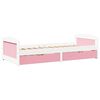 vidaXL Dormeuse 2 Cassetti senza Materasso Bianco&Rosa 90x200 cm IRUN