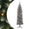vidaXL Albero di Natale Artificiale Sottile Verde e Bianco 180 cm