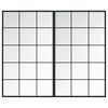 vidaXL Specchi a Parete 2 pz Neri 100x60 cm in Metallo