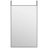 vidaXL Specchio da Porta Nero 50x80 cm in Vetro e Alluminio