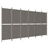 vidaXL Divisorio a 6 Pannelli Antracite 300x220 cm Tessuto
