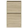 vidaXL Scarpiera 2 Cassetti Ribaltabili Rovere Sonoma 60x42x108 cm
