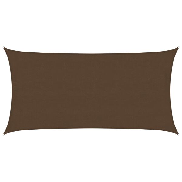 vidaXL Vela Parasole 160 g/m² Marrone 4x7 m in HDPE