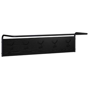 vidaXL Appendiabiti Rovere Nero 100 x 30 x 25 cm Legno ingegnerizzato