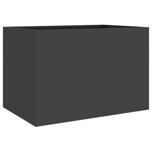 vidaXL Fioriera Nera 62x30x29 cm in Acciaio