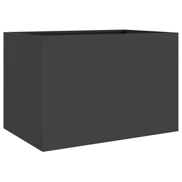 vidaXL Fioriera Nera 62x30x29 cm in Acciaio