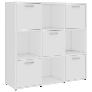 vidaXL Libreria Bianca 90x30x90 cm in Legno Multistrato