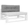 vidaXL Cuscino per Pallet Grigio 120x40x12 cm in Tessuto