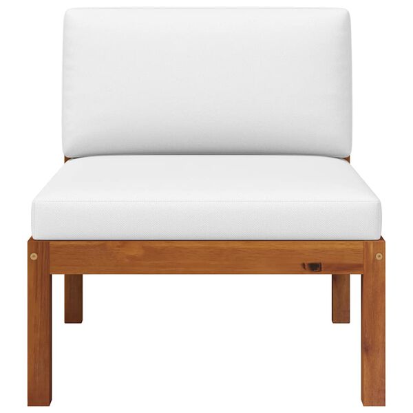 vidaXL Set da giardino 2 pezzi con cuscini in legno di acacia e corda