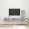 vidaXL Set mobile TV 3 pcs Grigio Sonoma Legno multistrato